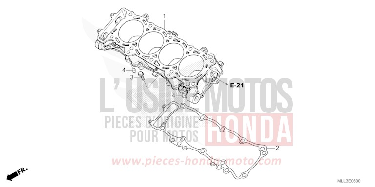 CYLINDER for CB1000F "Big One" GRAND PRIX RED (R380) from 2025